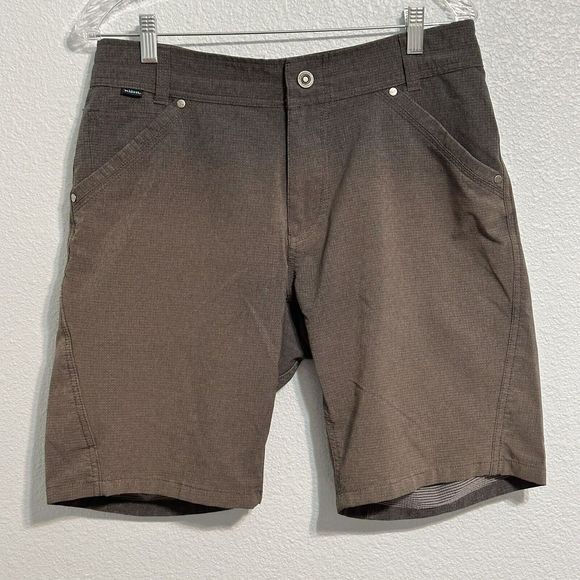 Kuhl Shorts Mens 32 Vortex Grey Brown 5147 Casual Hiking Work Breathable - Picture 1 of 11